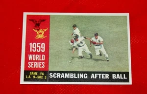 1960 Topps Card #390 World Series Game 6 Scrambling After Ball - Picture 1 of 2