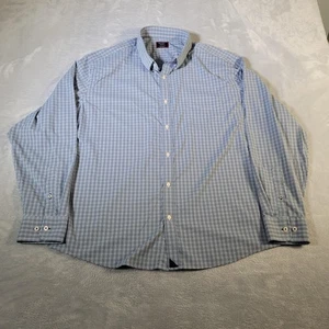 UNTUCKit Rowan Shirt Mens 3XL Blue Check Stretch Button Down Performance 41625 - Picture 1 of 14
