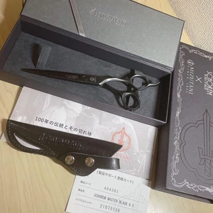 Mizutani Scissors Schorem Master Black 6.5 Inch Matte Material W/Ring Box Used - Picture 1 of 5