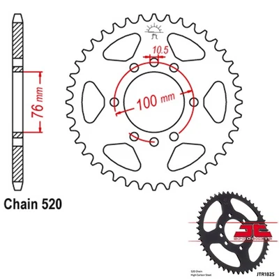 Piñones JT JTR1825.47T se adapta a: 1981 Suzuki gn400, jtr1825.47t Foto 1 de 2