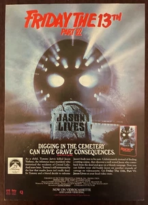 Pubblicità Stampa Vintage Venerdì 13 Parte VI Jason Lives 1986 - Foto 1 di 1