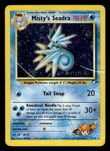 Misty's Seadra 9/132 PRERELEASE Holo Rare Gym Heroes Set Pokemon Card - 2 - Picture 1 of 2
