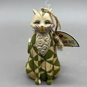 Trapunta Jim Shore Heartwood Creek ornamento Felicity gatto 2006 arte popolare 4006318 Natale - Foto 1 di 9
