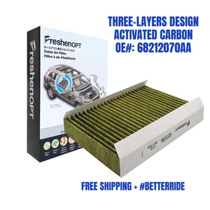 FreshenOPT 3-Layer Cabin Air Filter for Jeep Fiat 500X OE: 68212070AA CF11810 - Picture 1 of 8