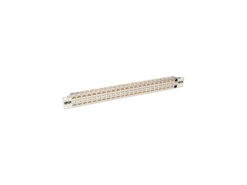 Tripp Lite 48-Port 1U Rack-Mount STP Shielded Cat6a Feedthrough Patch Panel, - Image 1 of 1