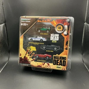 Greenlight 4 Car Walking Dead Set With Green Jeep Chase - Picture 1 of 2
