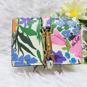Seltene Top Zustand Gucci Ken Scott Floral Bifold Geldbörse mit Jackie Gold - Bild 1 von 9