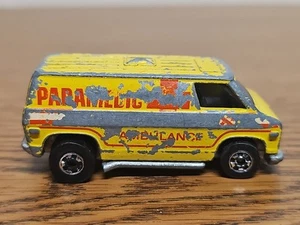 Ambulancia paramédica Hot Wheels Blackwall Super Van Hong Kong amarilla 1974 - Imagen 1 de 6