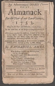 Colonial imprint / Astronomical Diary Or Almanack For the Year of our Lord Jesus - Imagen 1 de 1