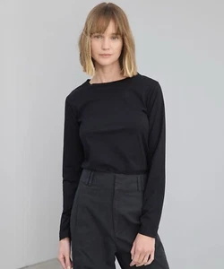 MORRISON Navy Relaxed Raw Hem Long Sleeve Top Blouse Size 3 Large L - Picture 1 of 2