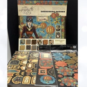 Graphic 45 STEAMPUNK SPELLS Halloween 12x12 Paper Cardstock Chipboard Die Cuts - Picture 1 of 1
