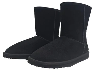 BALANCE MAN MADE ,suede, leather upper, women's mid-calf black boots (9UZ8) - Picture 1 of 7