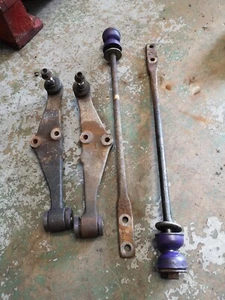 MG ZR Front Lower Tie Bar Rod AND lower arms all POLY BUSHED - Picture 1 of 4