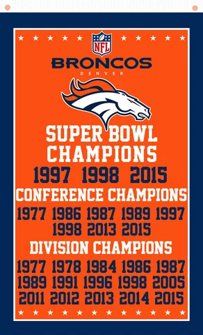 Denver Broncos Champion Flag Team Memorable Flag 90x150cm 3x5ft Football Banner Cover