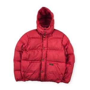 Polo Ralph Lauren Vintage Down Puffer Jacket Red Men's Small - Picture 1 of 8