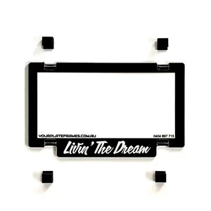 Motorcycle Number Plate Cover Black Clear NSW QLD ACT VIC TAS WA 185mm x 100mm - Picture 1 of 3