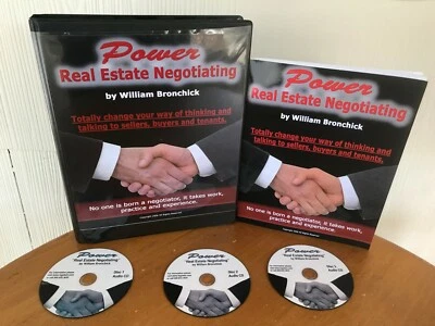 POWER REAL ESTATE NEGOTIATING BY WILLIAM BRONCHICK - MANUAL & AUDIO CD'S! RARE - Image 1 of 4