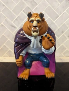 La Bella e la Bestia 7” Bestia Burattino Pizza Capanna 1992 Giocattolo Disney Vintage - Foto 1 di 7