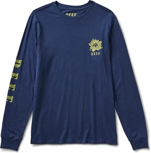 Reef Mens Blues/Insignia Blue Size Small Long Sleeve Graphic T-Shirt - Picture 1 of 3