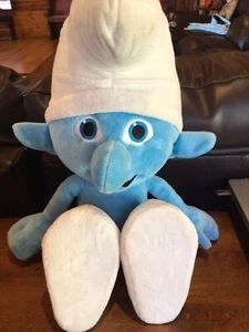 2011 Peyo Kellytoys Giant 21” Tall Blue Smurf Plush Used But In Great Condition - Picture 1 of 10