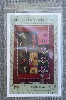 Curious Candy Canes #171 Patrón De Edredón De Lana/algodón Lote Antiguo 2012 Botones Malezas • 6.86€