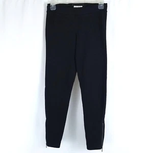 Aerie Size Medium Girls Leggings Black Cotton Blend Leg Zippers - Picture 1 of 7