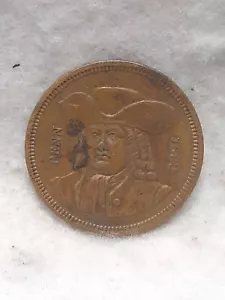 1882 ~ WILLIAM PENN ~ FICHA DEL BICENTENARIO DE PENSILVANIA ~ XF - Imagen 1 de 2
