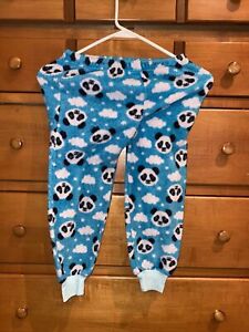 Jellifish Kids Pajama Pants Light Blue Size Kids Girls 6/6x Panda (y3)