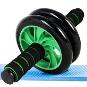 Double Wheel Ab Roller Core Strength Training Abdominal Roller - Green or Blue - Picture 1 of 7