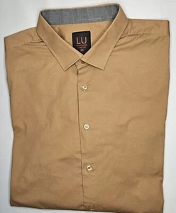 Mens Linea Uomo Stretch Long Sleeve Button Up Shirt Size 4X- EUC - Picture 1 of 2