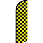 Kratka żółta/czarna 38" x 138" Bezwietrzna flaga swooper