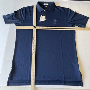 Peter Millar Summer Comfort Polo Shirt Mens Medium Navy Covenant House Cup - NWT - Picture 1 of 10