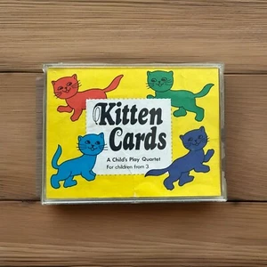 Juego de cartas vintage de cartas de gatito - 1975 - Juego para niños - Wolters-Noordhoff Games Reino Unido - Imagen 1 de 2