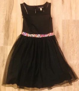 Mädchen Größe 8 außergewöhnliches schwarzes Tutu-Kleid im Boutique-Stil mit Pailletten! - Bild 1 von 2
