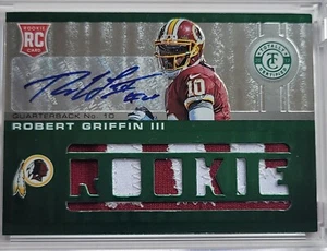 2012 Panini Totally Certified Freshman Fabric Signatures Green Robert Griffin /5 - Picture 1 of 2