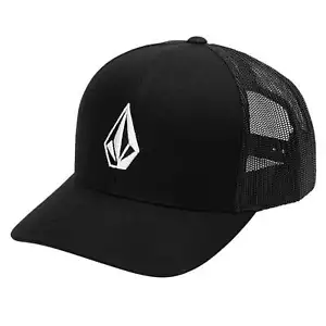 Volcom Men's Full Stone Trucker Cheese Black Snapback Hat (BLK) - Picture 1 of 2