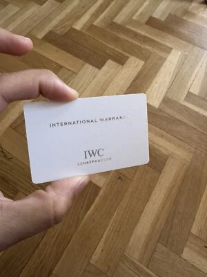 IWC Warranty authentic empty card NOS - Immagine 1 di 2
