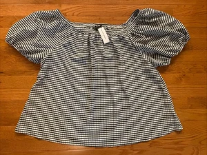 Blusa Lane Bryant On/Off The Shoulder negra/blanca talla 22/24 nueva con etiquetas 1135 - Imagen 1 de 6