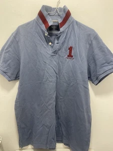 Hackett Slim Fit Large Men’s Polo Shirt Light Blue With Red Detailing - Picture 1 of 4