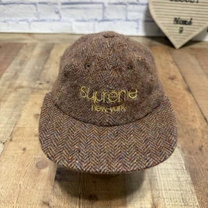 Supreme Hat Cap Strap Back Wool Herringbone Classic Logo New York Major Flaws*** - Bild 1 von 7