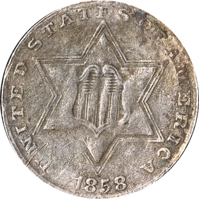 1858 Three (3) Cent Silver - Image 1 of 2