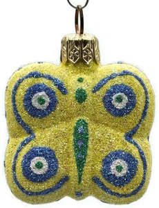 Patricia Breen Butterfly Yellow Green Blue Insect Spring Christmas Ornament - Picture 1 of 9