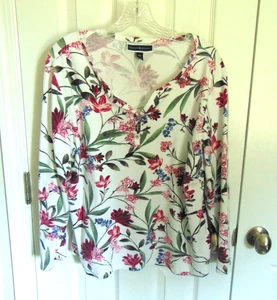 Karen Scott Women's Size XXL Floral Long Sleeve Shirt #1 - Picture 1 of 4