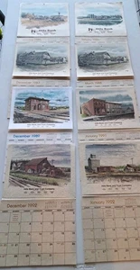 Hills Bank & Trust Calendars Lot of 8 1985-88 and 1990-93 Iowa City Stan Haring - Picture 1 of 18