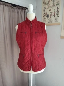 Croft & Barrow Microfleece Quilted Lined Vest Red Size Medium - Picture 1 of 8