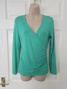 Kettlewell Faux Wickeltop Gr. Small grün gerafft tailliert Stretch 222 klassisch - Bild 1 von 7