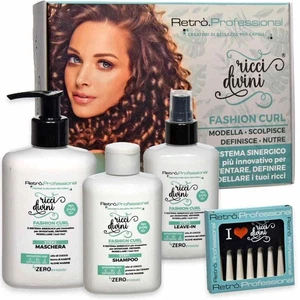 Shampoo Retro Ricci Divini Kit Maschera LeaveIn Pettine Ricci Perfetti - Picture 1 of 1