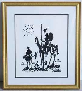 Signed Pablo Picasso "Don Quixote" Silkscreen 77/250 COA, 21"x17.5"  - Picture 1 of 4