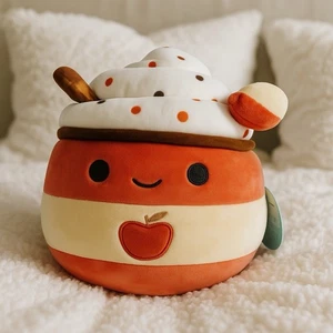Taza de felpa de sidra de manzana hidromiel malvaviscos con palo de canela crema batida 8" nueva con etiquetas - Imagen 1 de 11