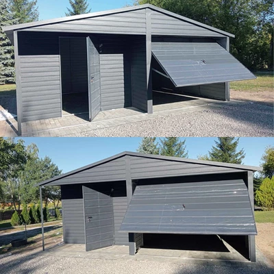 Blechgarage 6x6 m Fertiggarage Geräteschuppen Lieferung + Montage Gratis - Bild 1 von 4